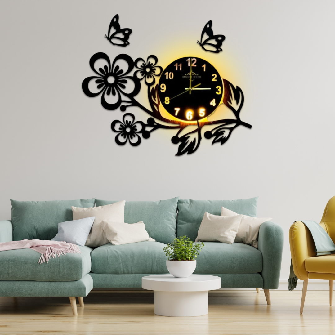 Wall Relojes Decorativos Reloj De Pared 3d Flower Shaped Wall