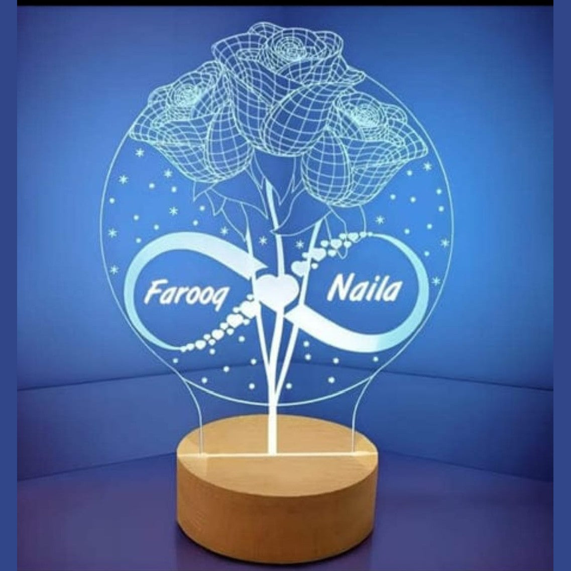 Flower 3d Customized illusion Lamp