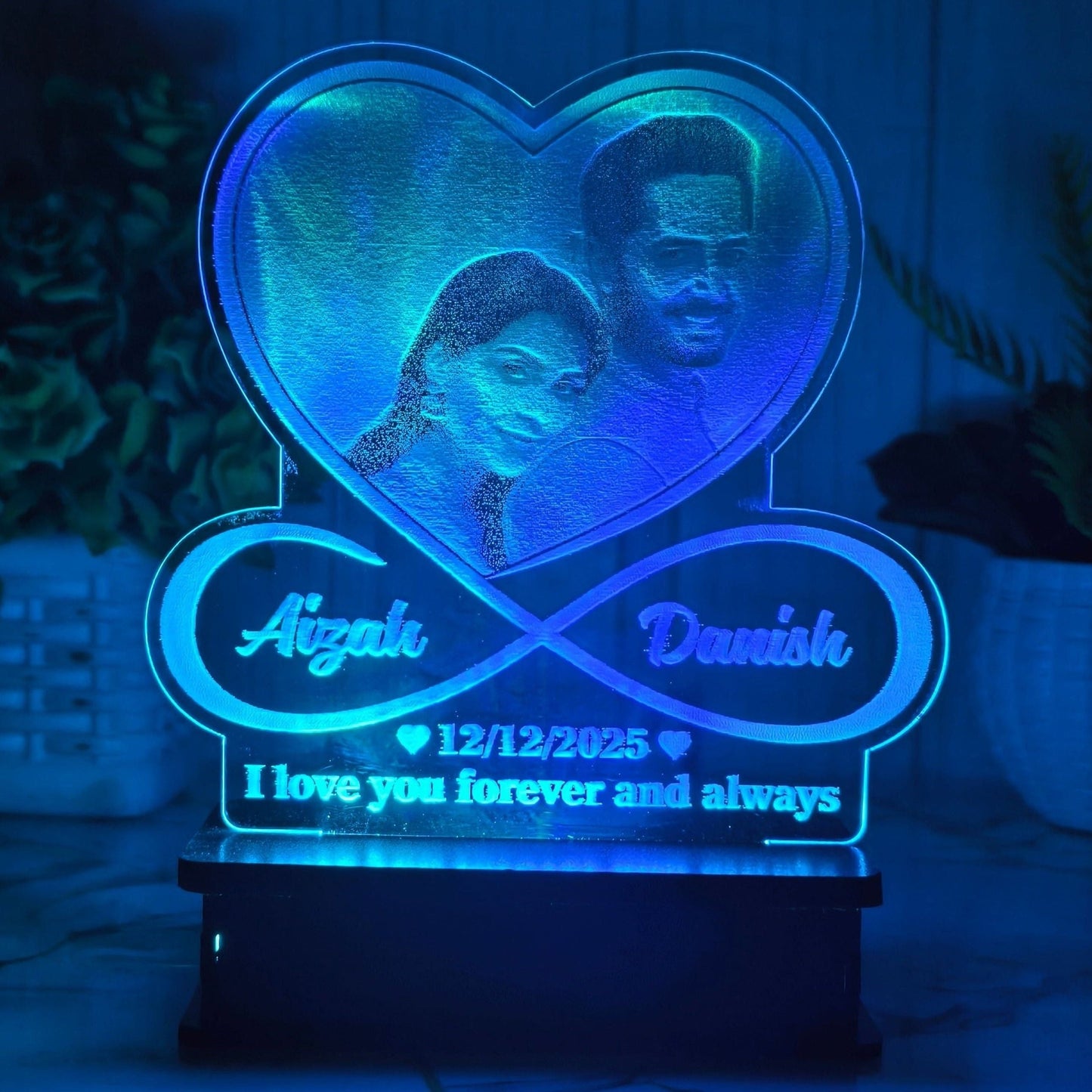 Heart 3d Customized Picture illusion Lamp