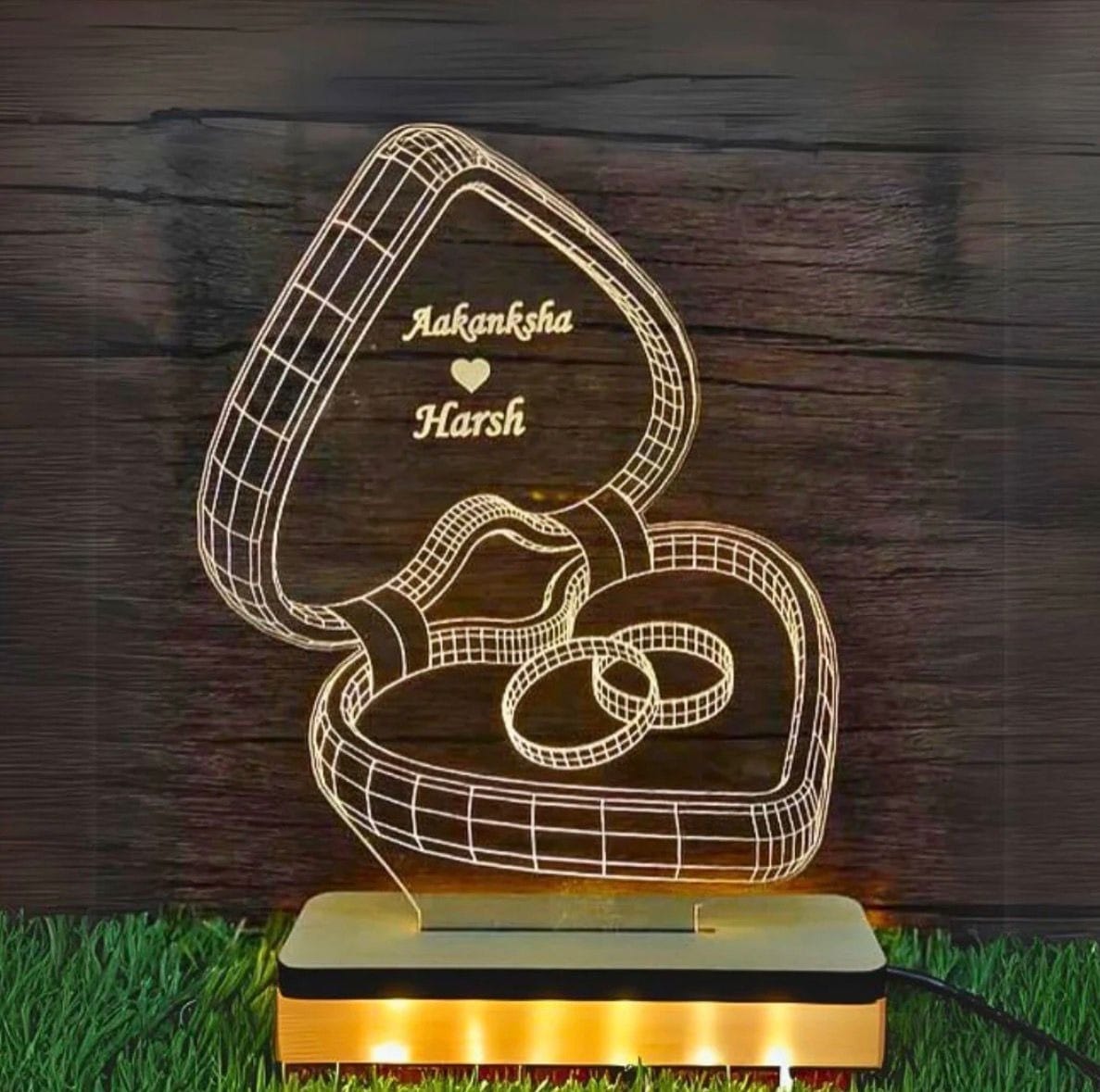 Ring Box Customized 3d Illusion lamp