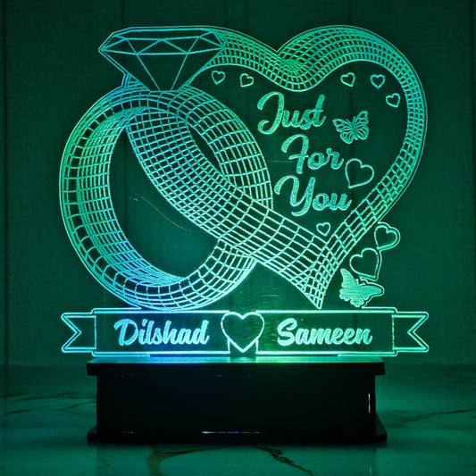 Just For You 3d Customized Lamp