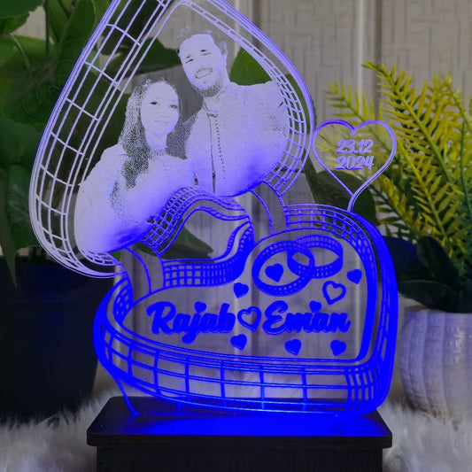 Ring Box 3d Customized Picture illusion Lamp